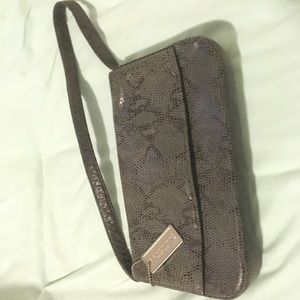 Snakeskin print purse